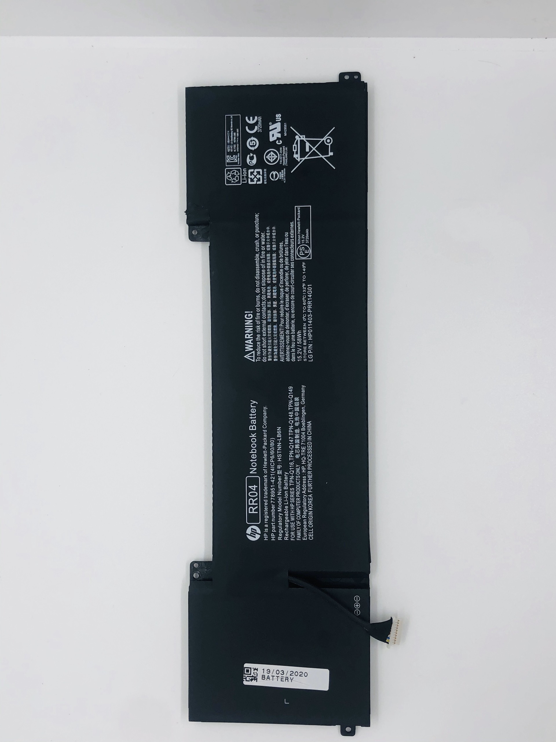 Pin cho laptop hp omen 15 omen 15-5xxx series mã pin rr04 hàng mới 100% bảo hành toàn quốc