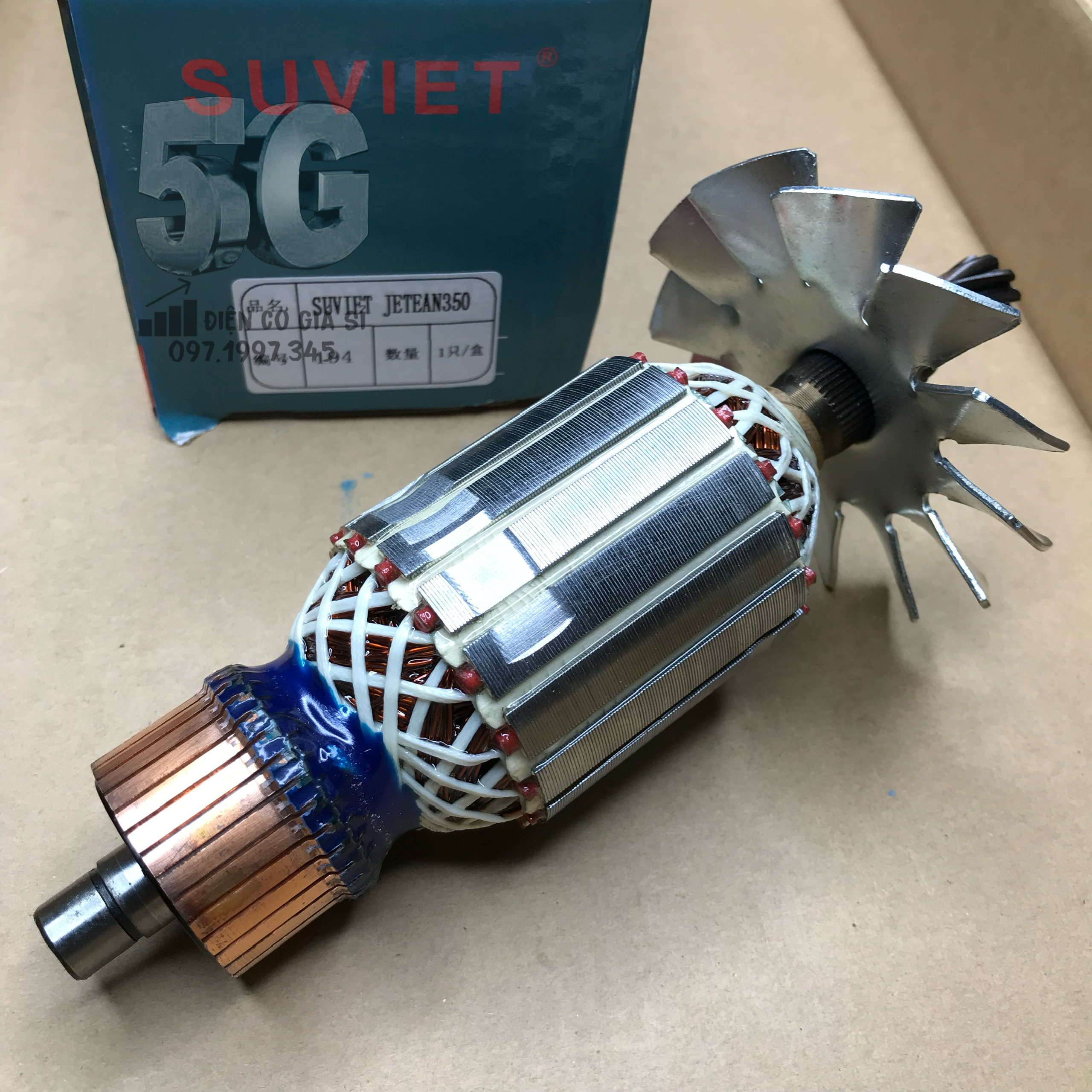 Rotor máy cắt sắt bàn 350mm hiệu jetman | ruột máy cắt sắt bàn jetman 350mm