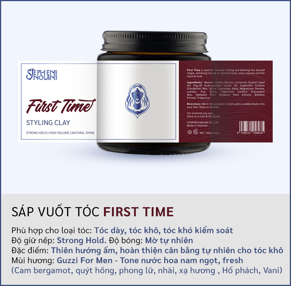 Sáp vuốt tóc First Time Stephen Nolan 603 - Phiên bản 2023