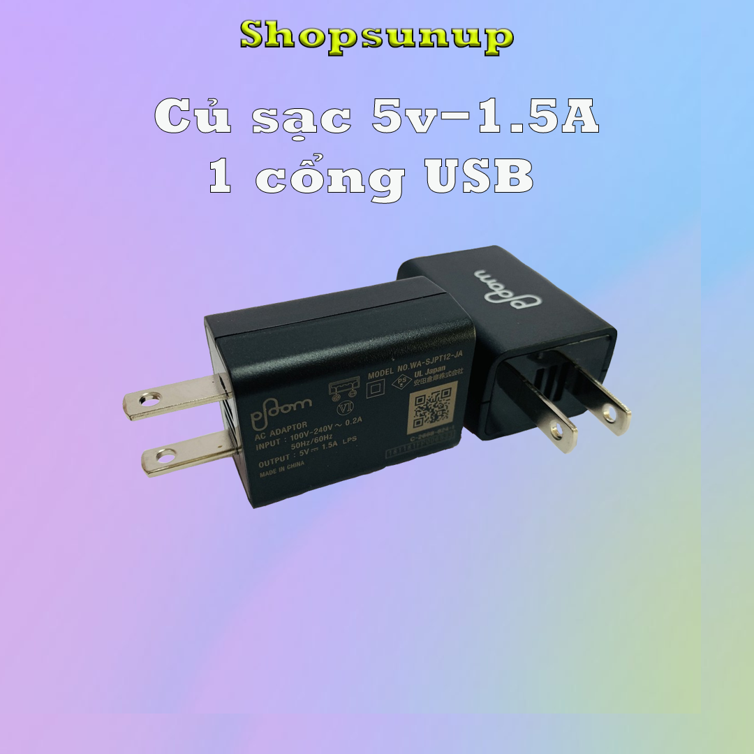 Củ sạc điện thoại camera ploomtech 5v 1.5a cổng usb sạc điện thoại, camera