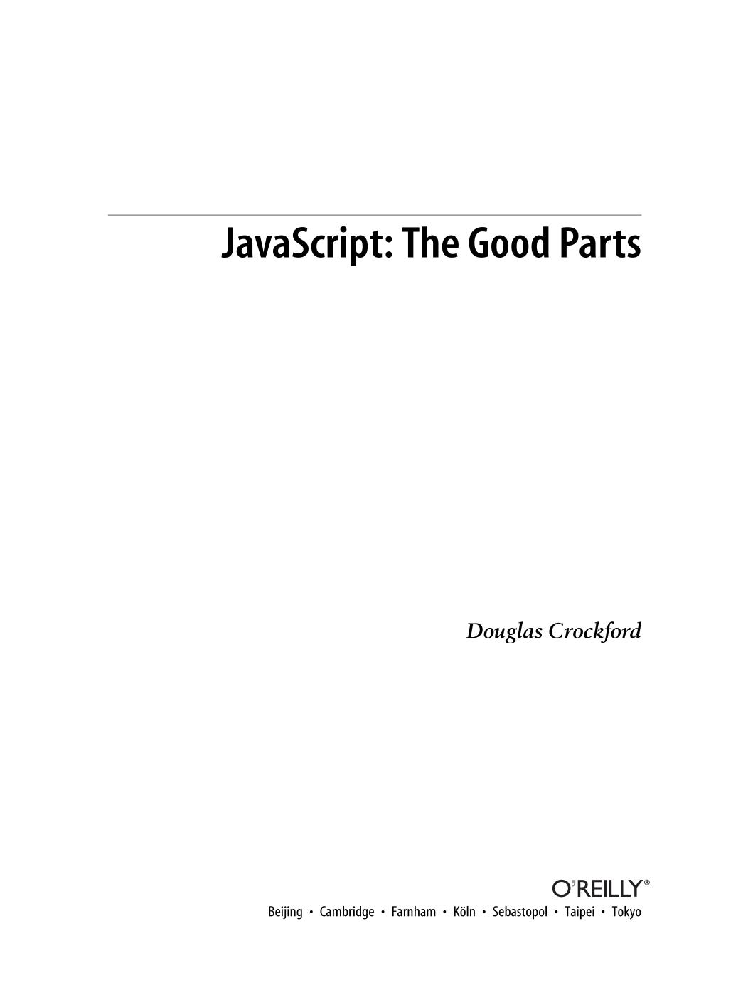 JavaScript The Good Parts - Hanoi Book