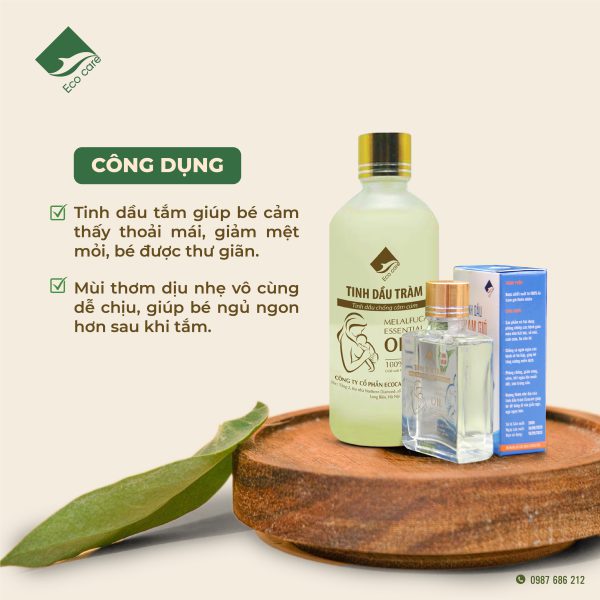Tinh dầu tràm gió hữu cơ Ecocare chai 30ml-100ml