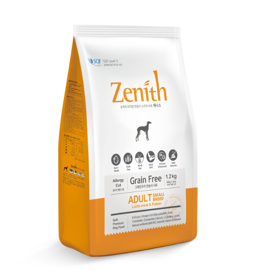 Túi 1.2kg hạt mềm zenith thức ăn cho chó đủ mọi lứa tuổi và giống chó, nk hàn quốc