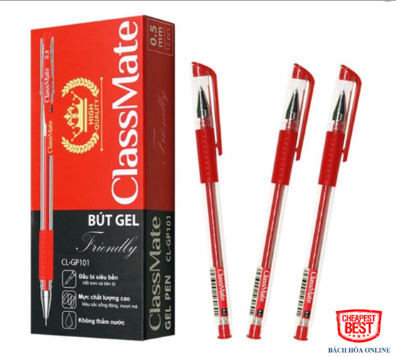 Bút Gel Classmate GP101 Xanh, Đen, Đỏ, Tím