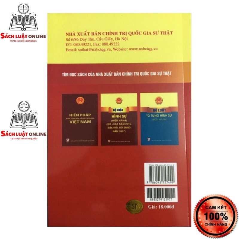 Sách - Luật an toàn thông tin mạng (hiện hành) (sửa đổi, bổ sung năm 2018) (NXB Chính trị quốc gia Sự thật)