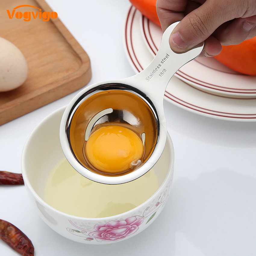 Stainless Steel Egg White Separator Tools Eggs Yolk Filter Gadgets Kitchen Accessories Separating Funnel Spoon Egg Divider Tool