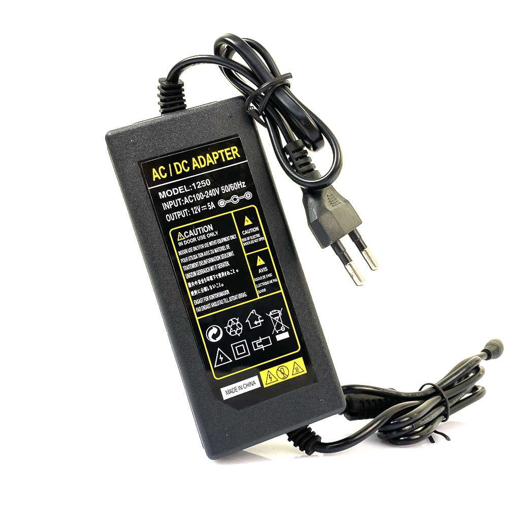 Bộ chuyển đổi nguồn ac sang dc 12v 5a adapter 12v 5a adaptor 12v 5a 5.5*2.1mm