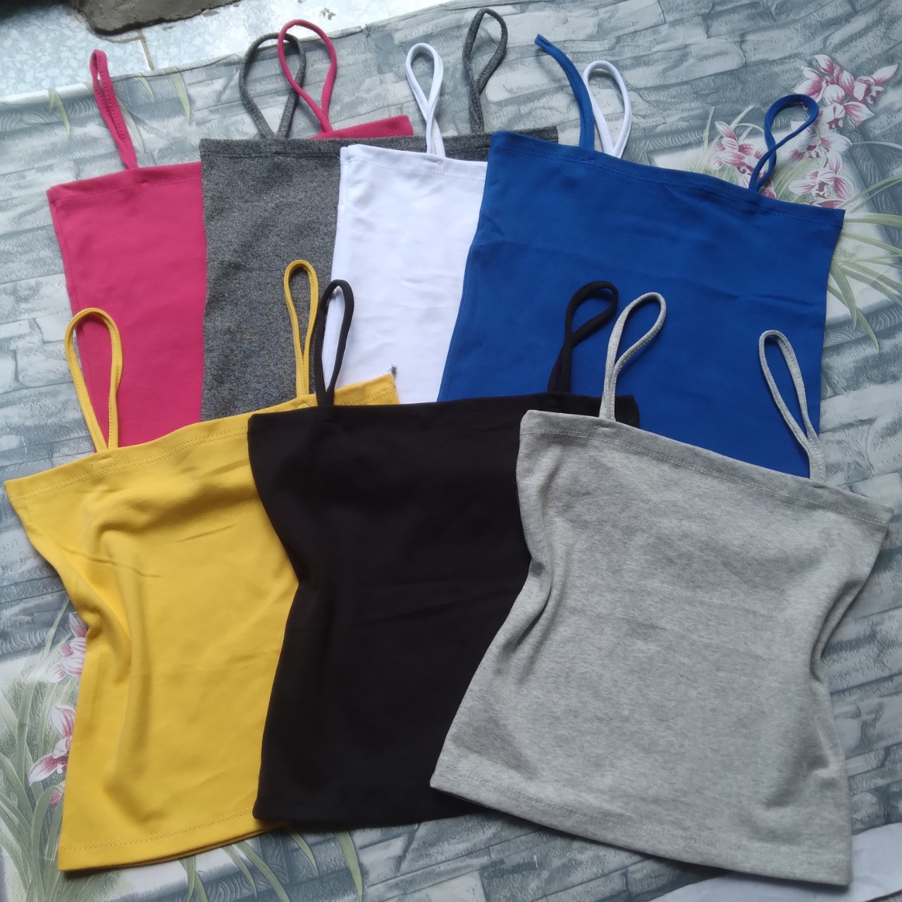 Áo hai dây nữ dáng ôm, áo 2 dây Sợi Bún nữ croptop đẹp vải cotton co dãn