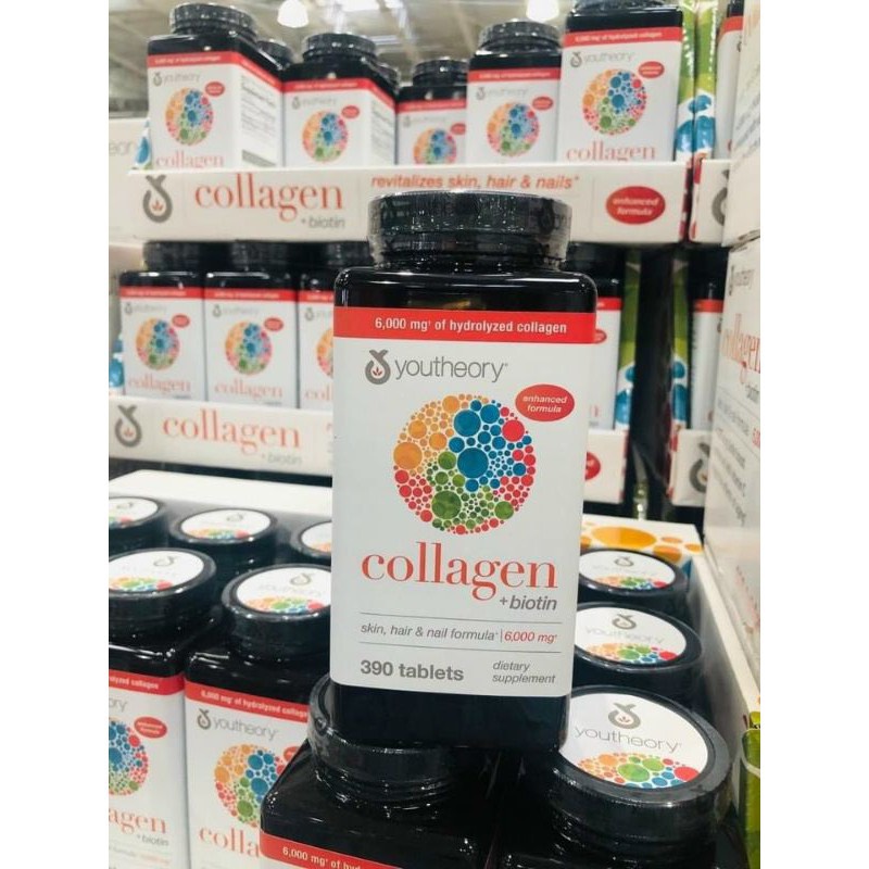 Collagen 390 viên collagen Youtheory Advanced Type 1,2&3