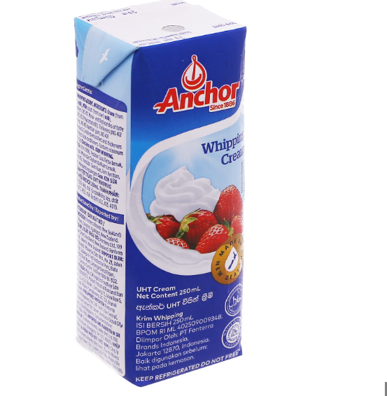 whipping cream anchor 250ml