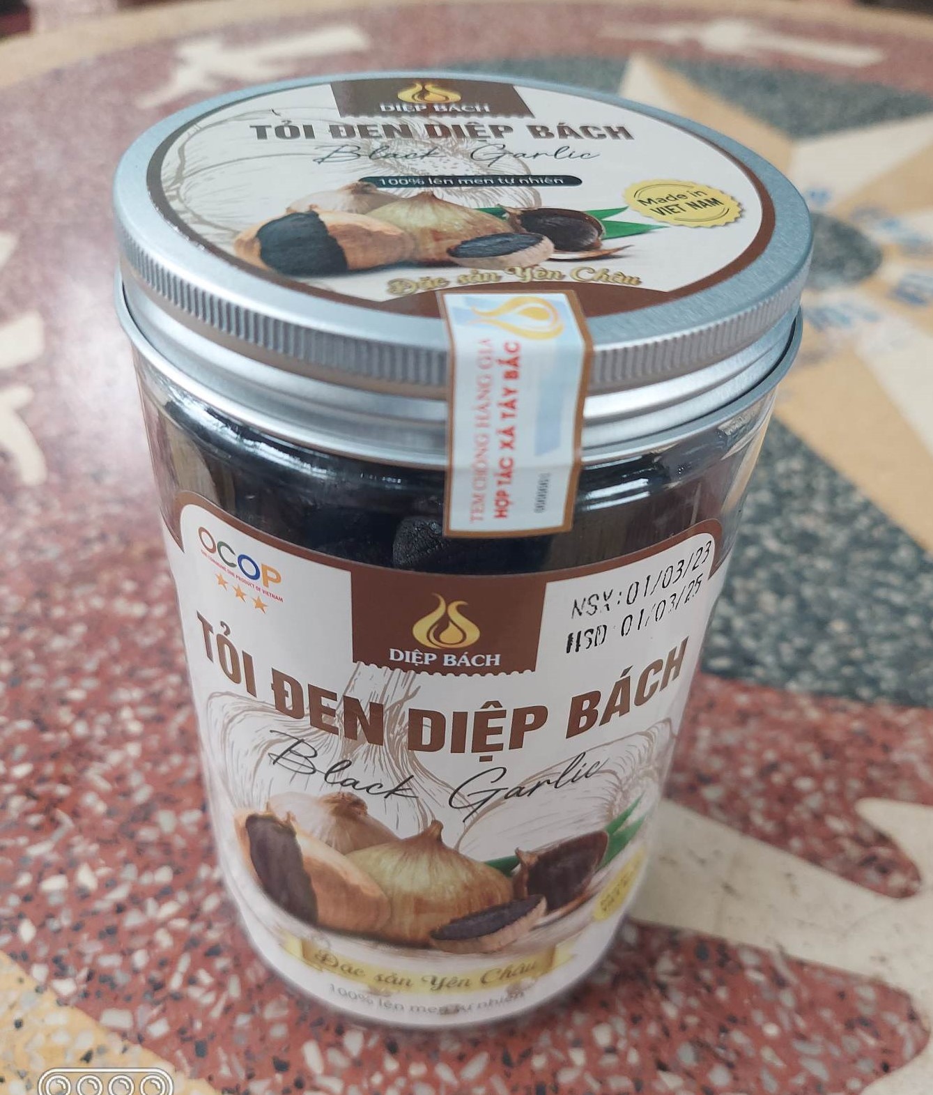 1kg Tỏi Đen Loại Bóc Vỏ [1kg = 2 lọ 500]