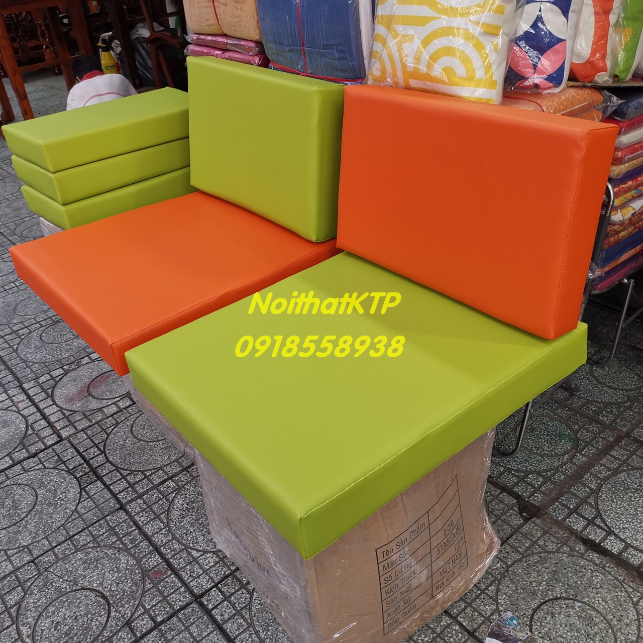 nệm ngồi KTP 
dày 10cm simili cao cấp