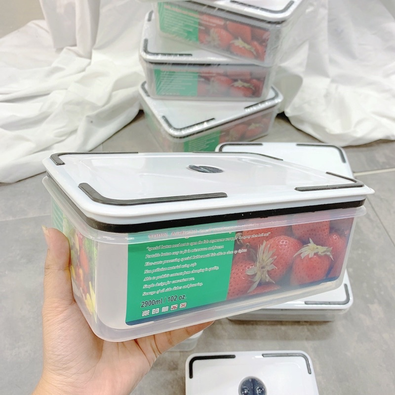 Set 5 box plastic food container multi-size handy preserved vegetables fresh