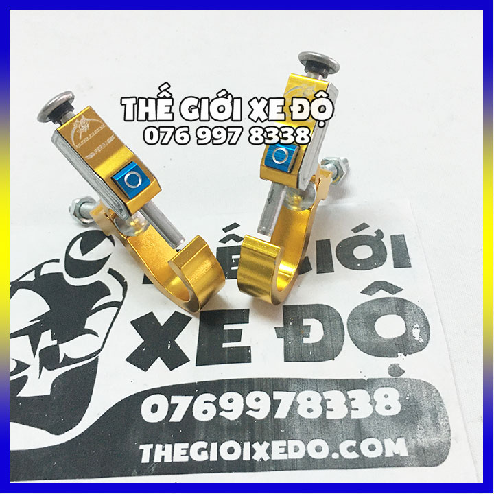 Cặp móc treo đồ xe máy nhôm bấm đủ màu