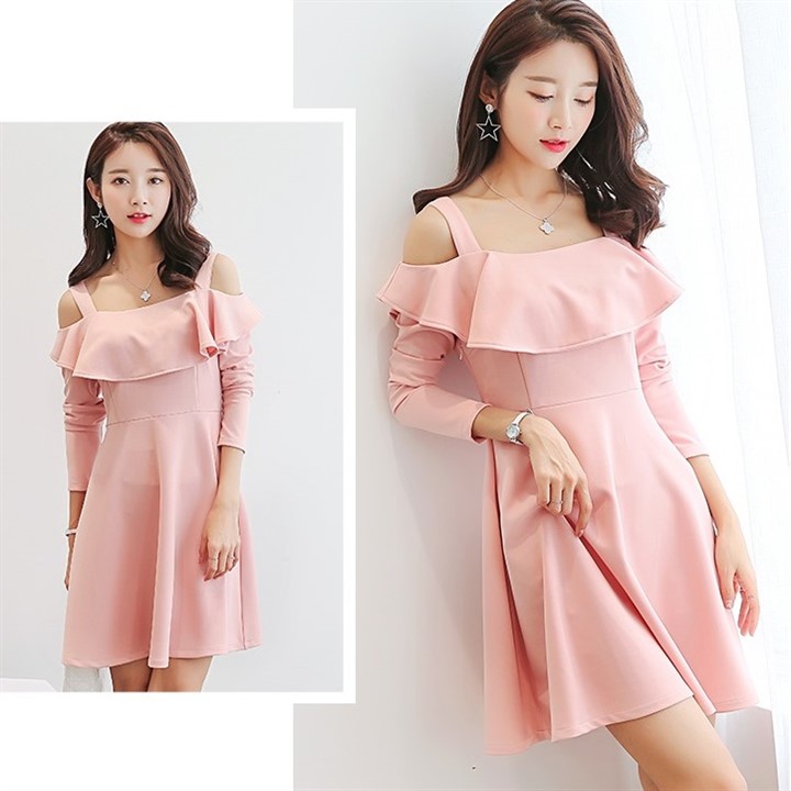 Đầm Trễ Vai Phong Cách Hàn - New Thoi Trang