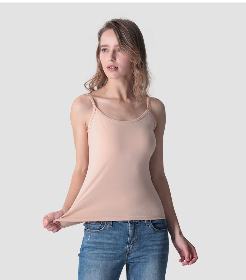 Áo Thun 2 Dây Dáng Ôm Basic Co Giãn Mềm Mịn