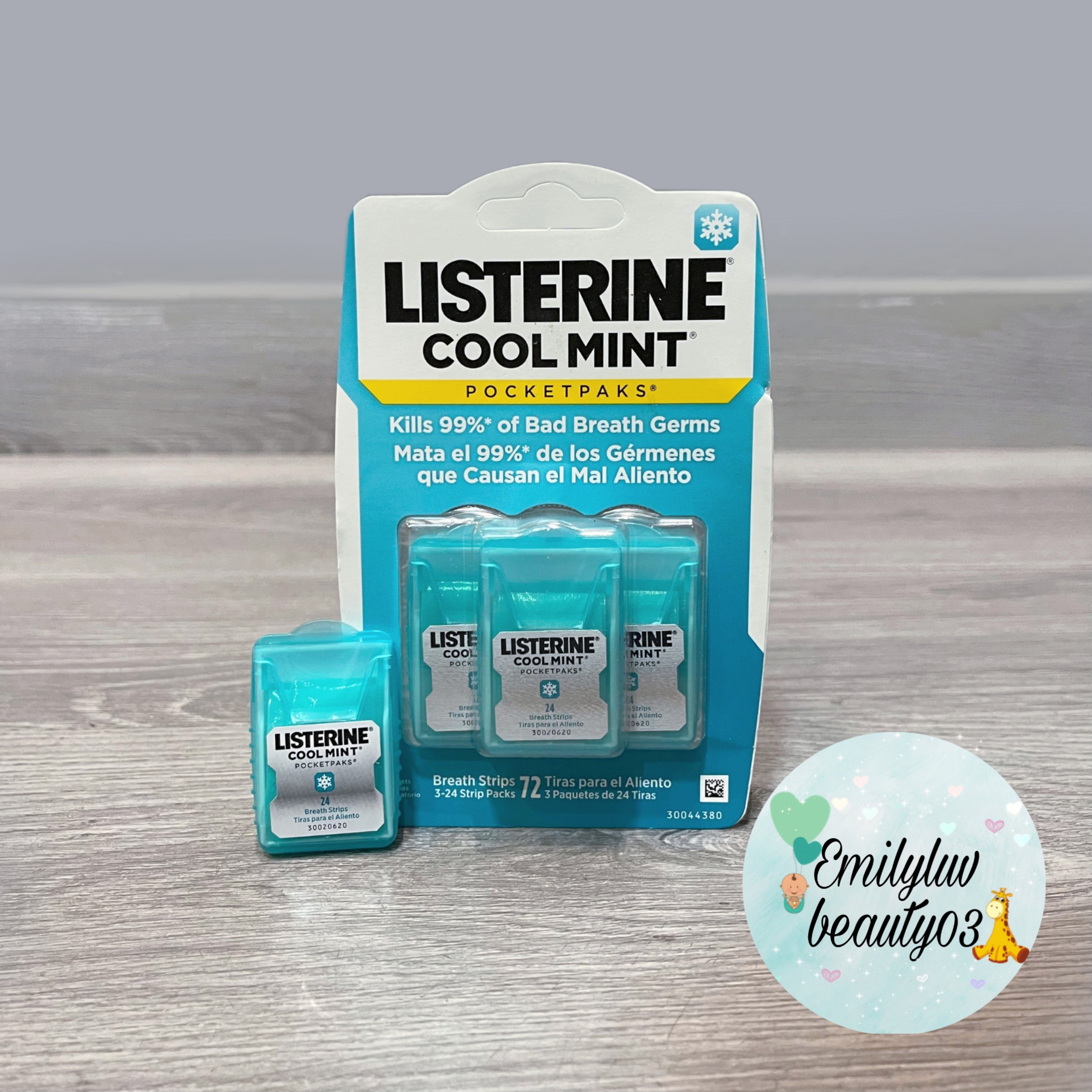 Miếng ngậm thơm miệng Listerine Pocketpaks đủ loại Mỹ