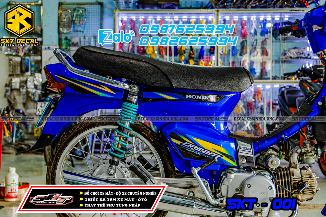 tem rời xe dream xanh