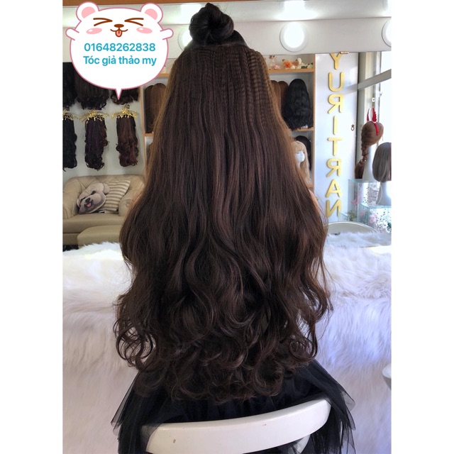 Tóc kẹp nửa đầu gợn sóng cao cấp❤️ ảnh