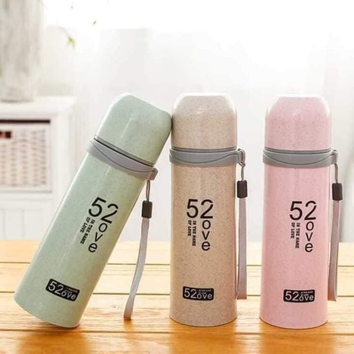 BÌNH GIỮ NHIỆT LOVE LÚA MẠCH 3 LỚP 500ML
