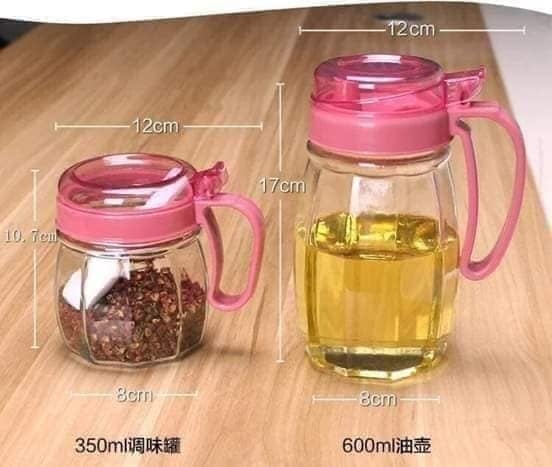Set 5 Hũ Thủy Tinh Có Tay Cầm  Xuất  Nhật