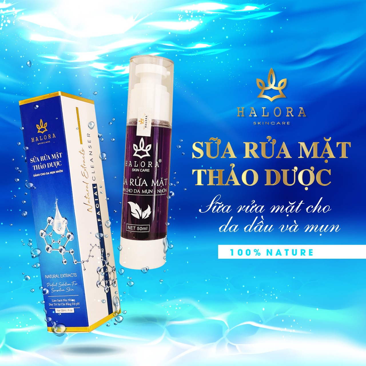 SỮA RỬA MẶT HALORA THẢO DƯỢC HALORA