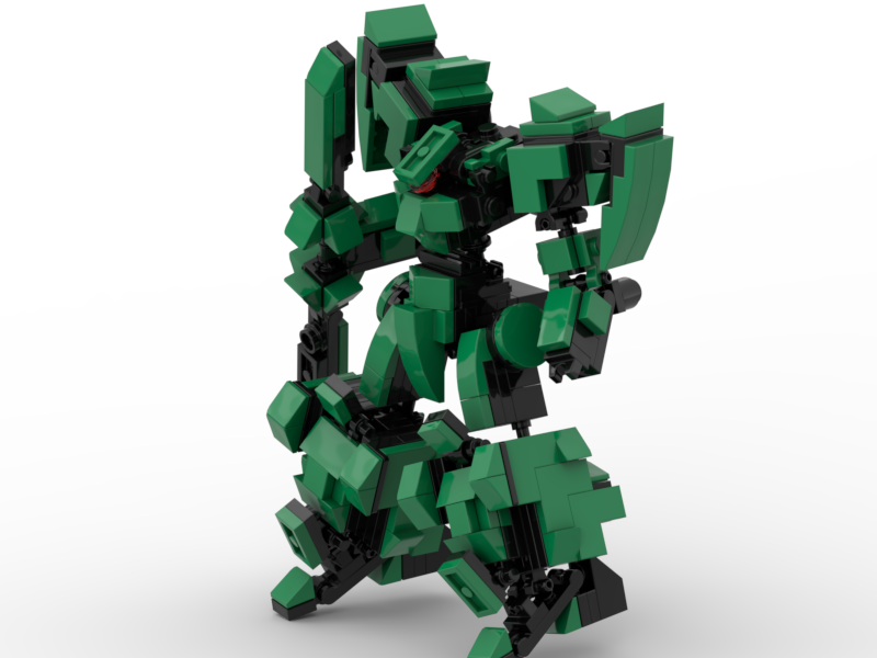 Đồ chơi lắp ráp Mech Robot Steel Green