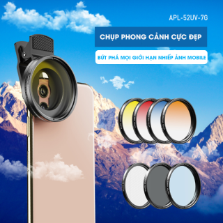 Bộ kính lọc sáng apexel dành cho điện thoại và máy ảnh  7 kính lọc thumbnail