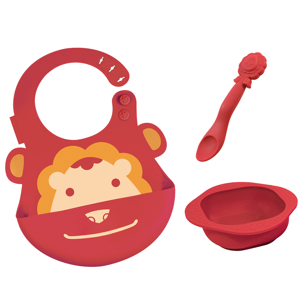 Bộ đồ dùng ăn dặm silicon Baby Marcus & Marcus, cho bé từ 6 tháng - Marcus