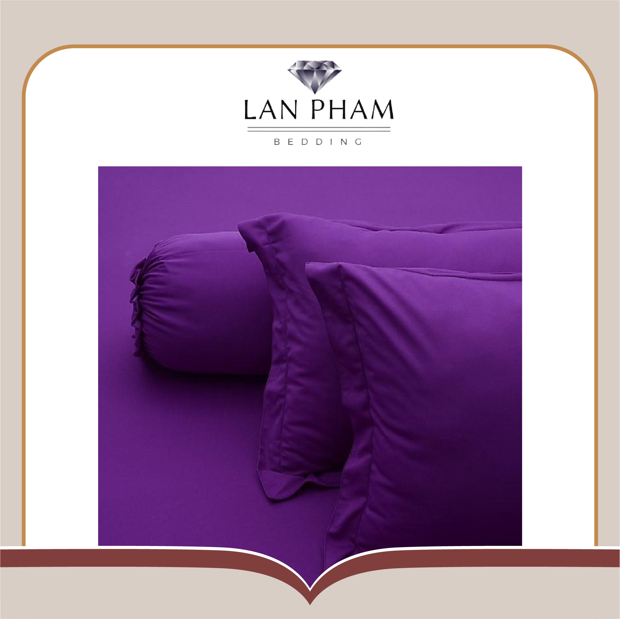 Ga - Drap Giường Lẻ Thun Mát Lạnh Lan Pham Bedding - Màu Tím Cẩm