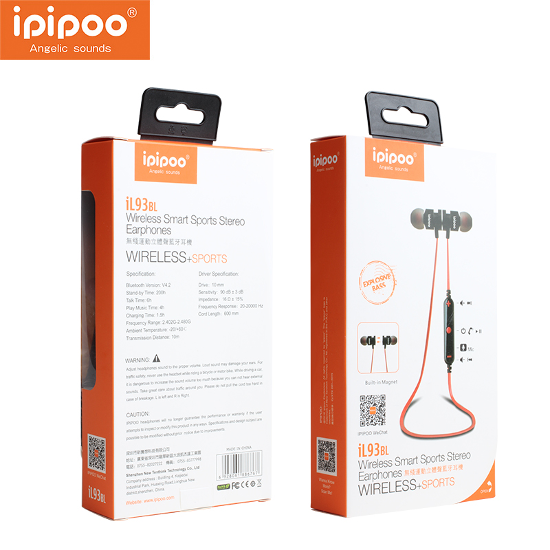 Tai nghe thể thao bluetooth nhét tai Hàng Ipipoo iL93BL