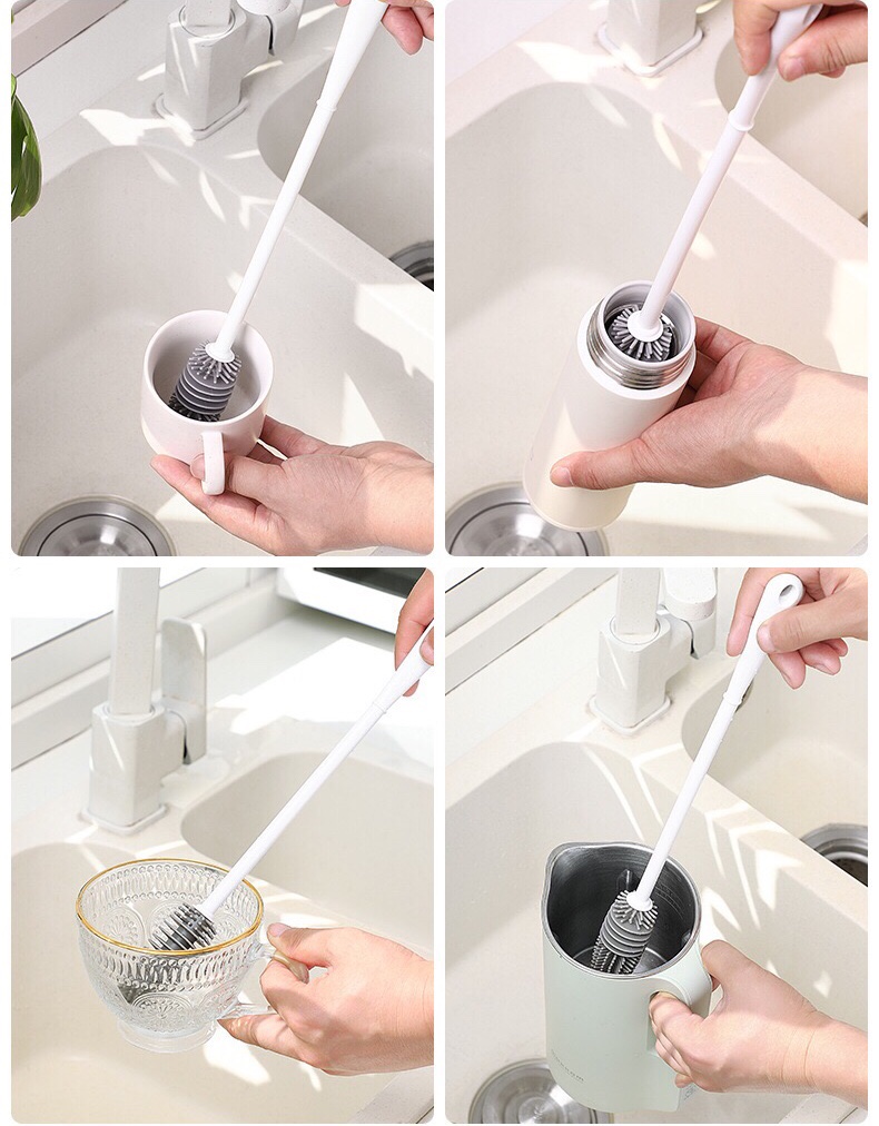Cọ rửa ly B84 chất liệu silicone cọ rửa bình sữa cho em bé cây rửa ly đồ gia dụng tiện lợi NXNDB84