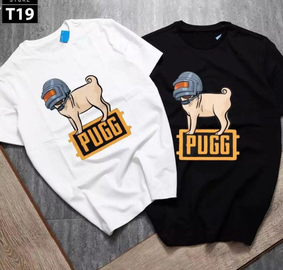 Áo thun nữ form rộng tay lỡ in hình PUGG vải dày mịn mát