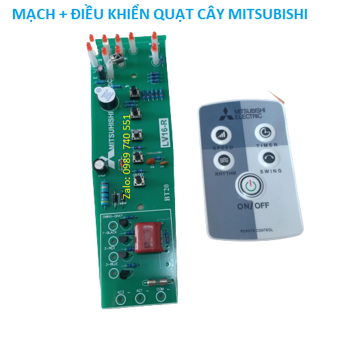 Điều khiển quạt mitsubishi kèm pin