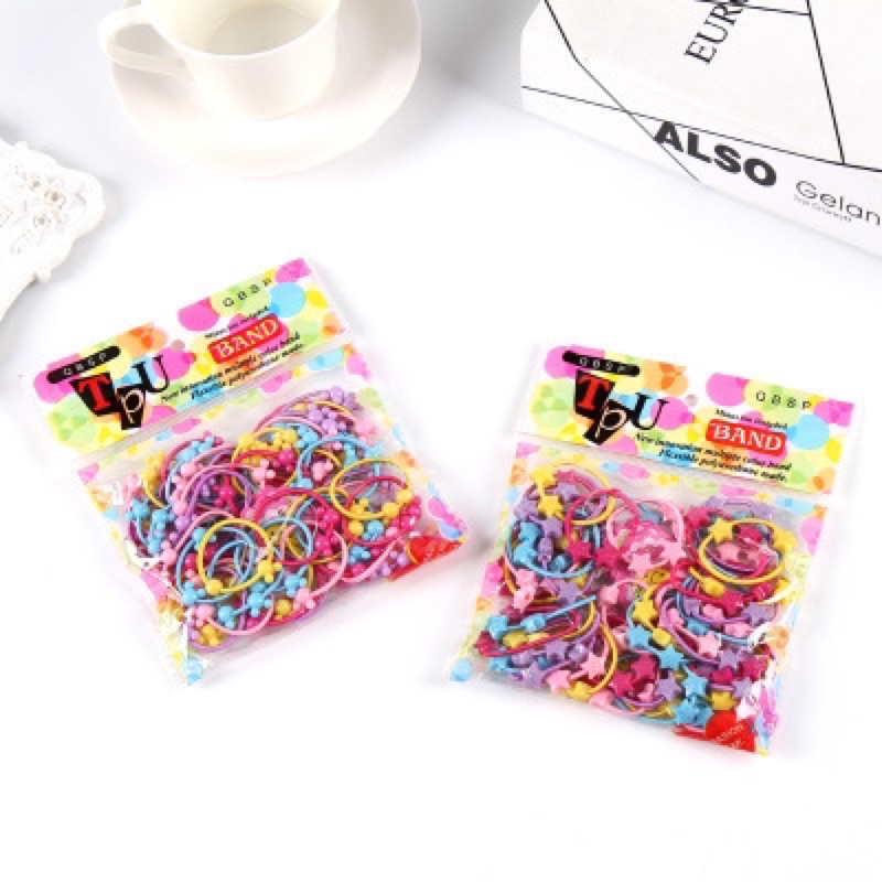 Combo 5 Dây cột tóc  đủ màu cho bé