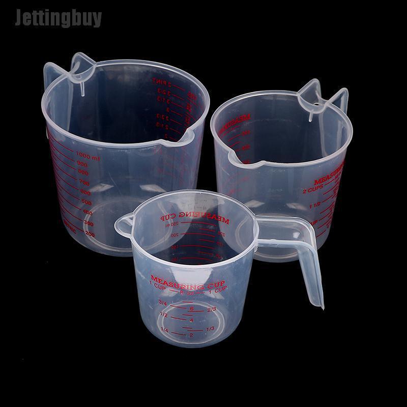 Jettingbuy Cốc Đo Lường Trong Suốt Bằng Nhựa Đĩa Mesure 250/500/1000Ml Cân Chất Lỏng Bằng Nhựa