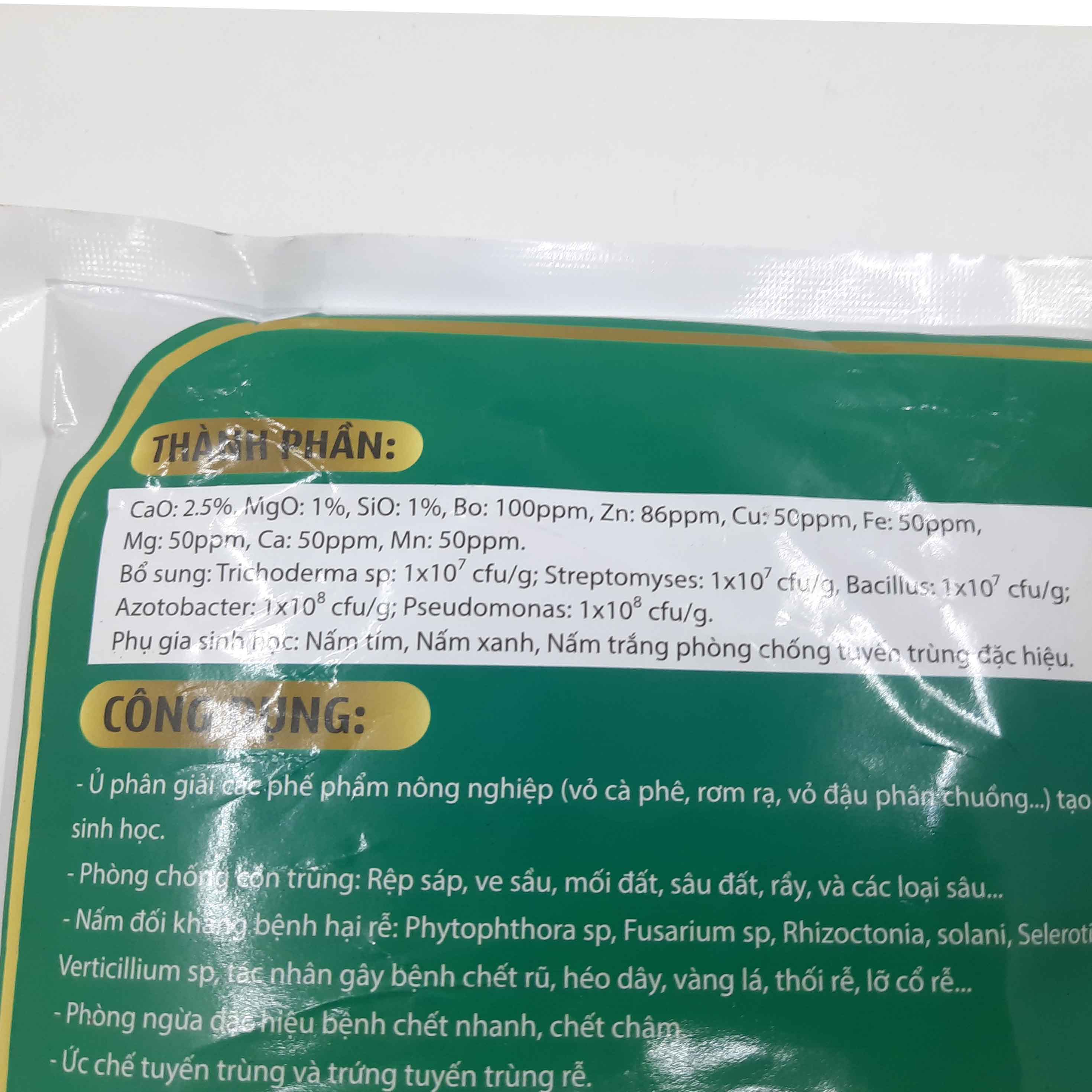 Nấm TRICODERMA ủ phân vi sinh phân hủy rơm rạ (1kg)