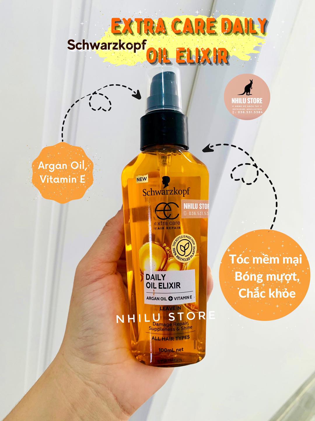 Dầu dưỡng Schwarzkopf Extra Care Daily Oil Elixir - 100ml ( bill Úc )