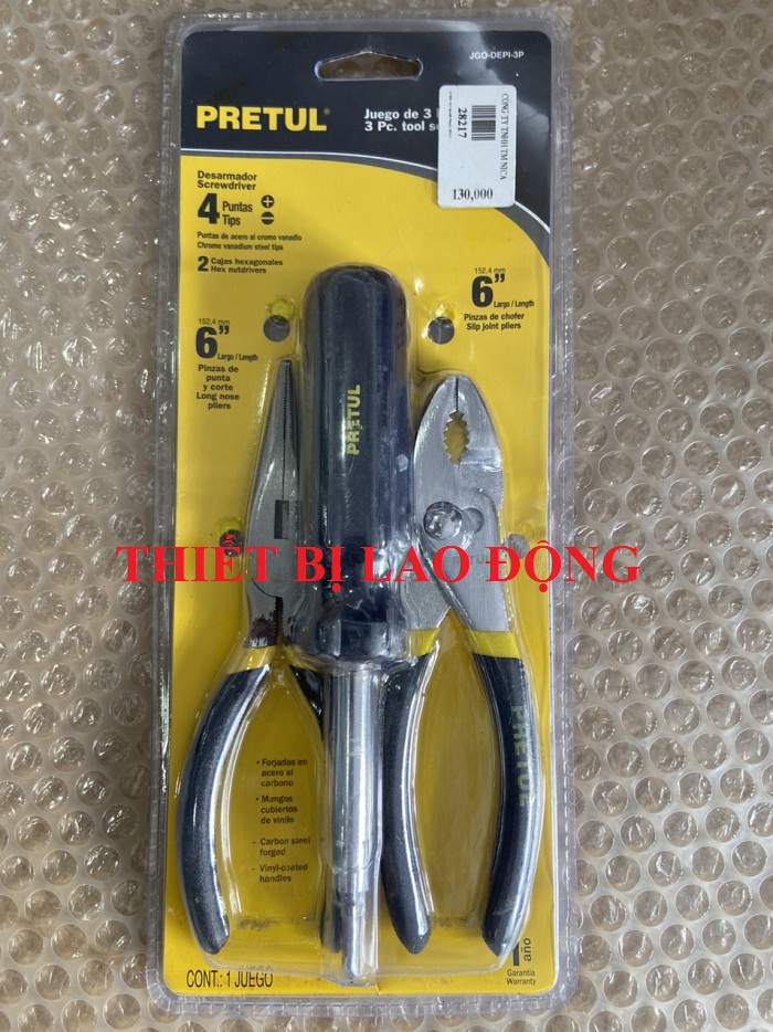 Bộ kềm vít 3 chi tiết Pretul 28217