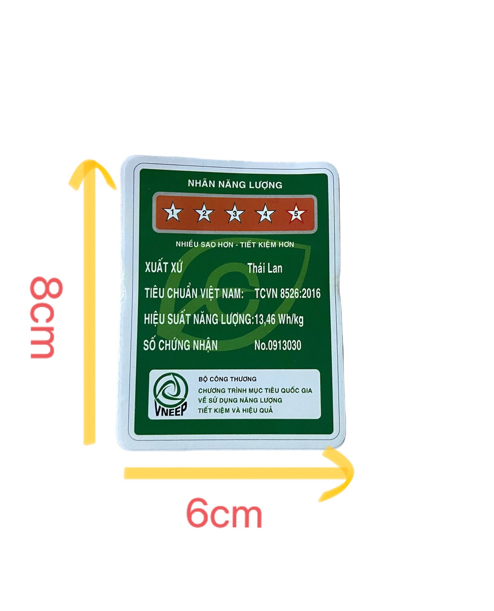 Combo 10 tem nhãn năng lượng tiết kiệm điện 5 sao 610