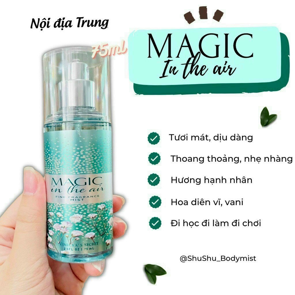 Xịt thơm Body - Xịt thơm body Mist bath & Body works - Chai 75ml