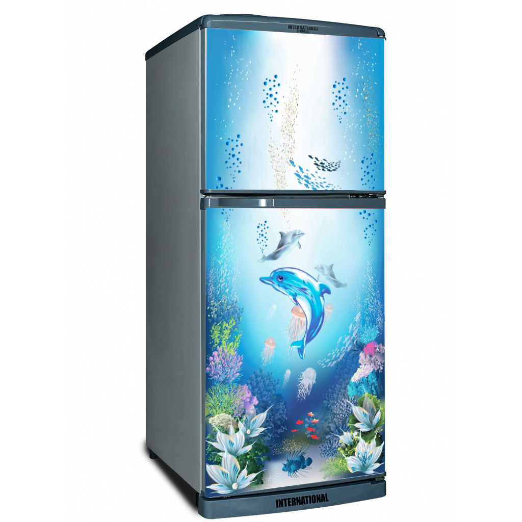 [HCM]Decal dán trang trí tủ lạnh. Decal in trên chất liệu PVC có keo sẵn ở mặt sau chỉ cần lột ra và dán.