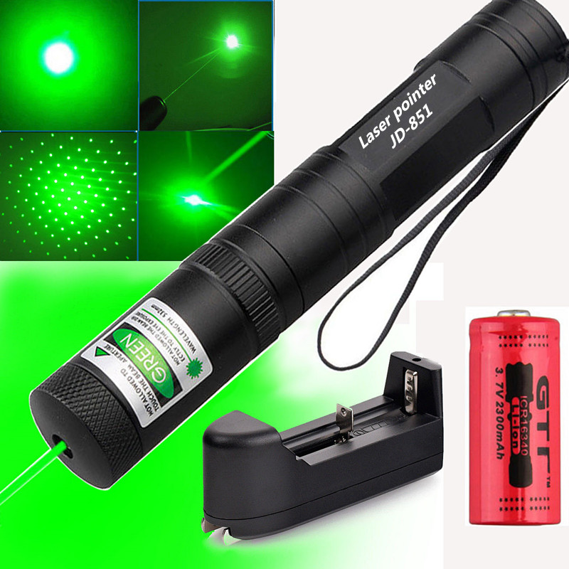 (loại tốt) Đèn Laser JD-851 - chiếu lazer - bút laze tia xanh / đỏ chiếu xa 3km cực sáng công suất lớn có thể đốt cháy qua tặng sạc và pin khủng, có hiệu ứng vũ trường