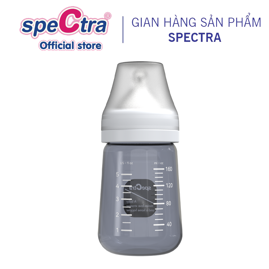 Ppsu Spectra Wide Neck Milk Bottle - 160ml, Dual Air Holes to Prevent Colic, Genuine Product (Size S)