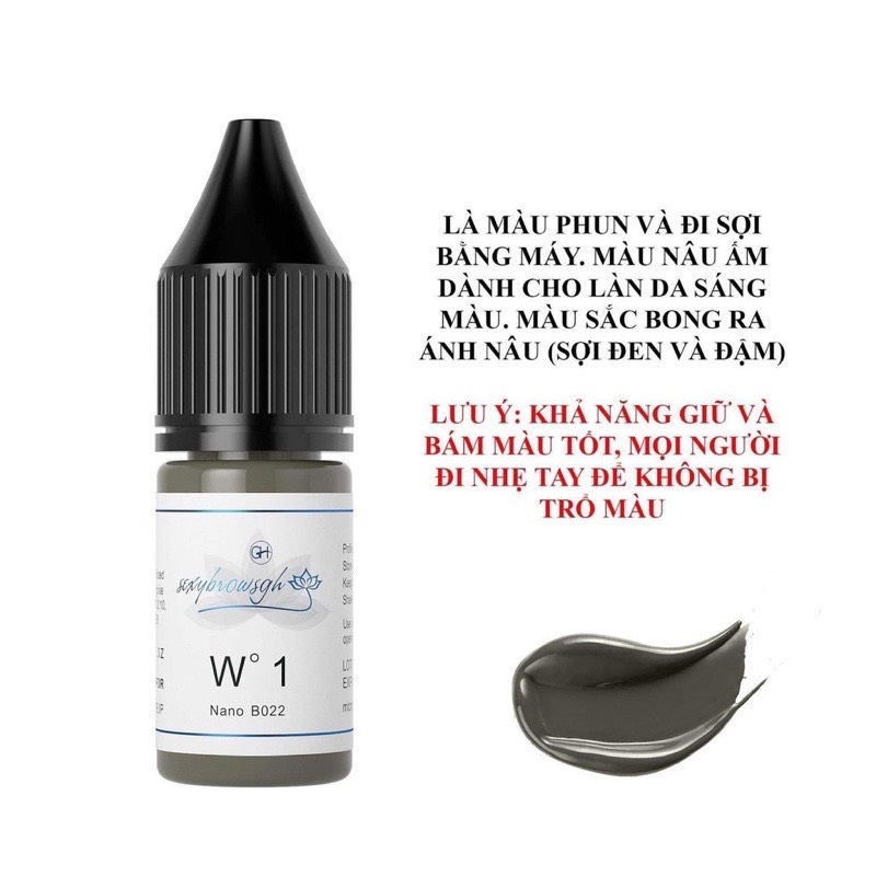 [CHÍNH HÃNG] Mực GH phun  SEXYBROW GH mini chiết 5ml full 10ml
