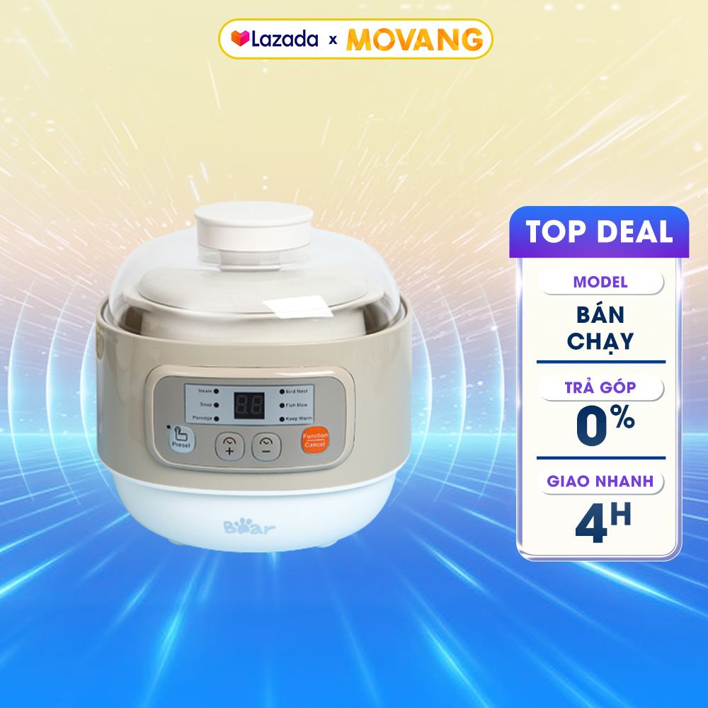 [GIAO TẠI HCM] - Nồi nấu chậm Bear 0.8 lít DDZ-A08D1