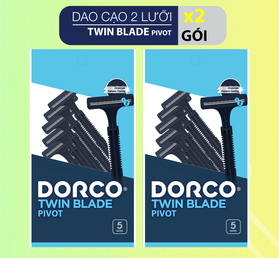 Combo 2 packs of 2-blade razor dorco td 702
