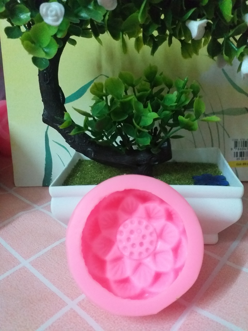 Khuôn silicon 4d hoa sen đài hoa