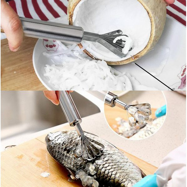 🐳 Dụng Cụ Đánh Vảy Cá - Nạo Dừa Đa Năng 🐳