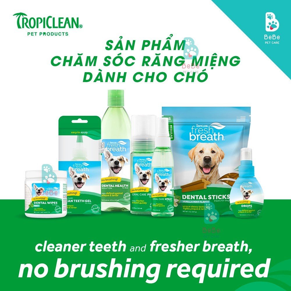 Gel Làm Sạch Răng Miệng TROPICLEAN Cho Chó Mèo